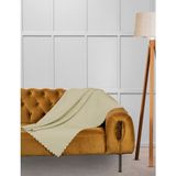 Velerde Home Jakar Şönil Kaymaz Koltuk Örtüsü Şalı Standart En 175CM x Boy 215CM Krem - 175 x 215 cm