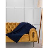 Velerde Home Jakar Şönil Kaymaz Koltuk Örtüsü Şalı Standart En 175CM x Boy 215CM Lacivert - 175 x 215 cm
