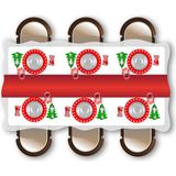 Veletto 8 Parça 2 Kişilik Yılbaşı Temalı Yemek Servis Seti Supla Kaşık Çatallık Bardak Altlığı Peçetelik - Renkli - 33 x 33 cm