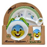 Veletto Mama Yediren Hayvan Figürlü Melamin Bebek Veletto Mama 4lü Set