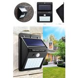 Velina Home Solar Güneş Enerjili Hareket Sensörlü Aplik 20 Ledli Duvar Lambası Beyaz Işık 6500K
