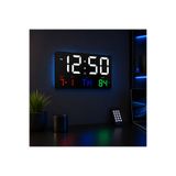 VELKAR Dijital LED Duvar Saati Renkli HD Ekran Tarih Sıcaklık Alarm Kumandalı
