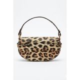 Vellamour Milano Leopar Desenli Mini Kadın El Çantası – Animal Print Trend Baguette Model