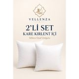 Vellenza 2’li Kare Kırlent İçi Premium Ultra Dolgun %100 Saf Silikon Elyaf Dolgulu Yumuşak Koltuk Kanepe İç Yastık