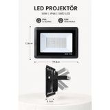 VELLESERAY'S HOME 50W LED Projektör IP66 Su Geçirmez Dış Mekan SMD Projektör Aydınlatma