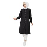 VELLICHOR Baskı Detaylı Tunik- Açık Mavi Siyah-219 44