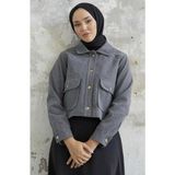 VELLICHOR KISA CEPLİ KAŞE MONT Gri 44