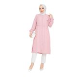 VELLICHOR Medine Ipeği Tunik- Pudra Pudra-777 38
