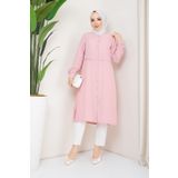 VELLICHOR Medine Ipeği Tunik- Pudra Pudra-777 44