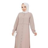 VELLICHOR Medine Ipeği Tunik- Pudra Sütlü Kahve-739 36