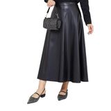 VELLICHOR Mevlana Model Deri Etek- Taba Siyah-903 36