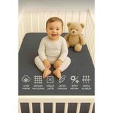 Vellista Home Collection %100 Pamuklu Lastikli Penye Bebek Çarşafı Park Yatak 60×120 70×110 70×120 70×130 70×140 - Antrasit
