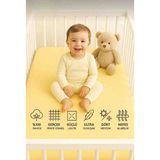 Vellista Home Collection %100 Pamuklu Lastikli Penye Bebek Çarşafı Park Yatak 60×120 70×110 70×120 70×130 70×140 - Sarı