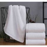 Vellista Home Collection 70×140 Beyaz Renk Otel Vb. Banyo Havlusu 20/2 Çift Kat Iplik Kenarları Çift Dikiş - 70 x 140 cm