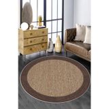 VELLORA HOME Kaymaz Tabanlı Yıkanabilir Dijital Baskılı Yuvarlak Yolluk Halı Kopenhag