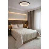 Velmira Jakarlı Kadife Elyaf Dolgulu Yatak Örtüsü 240X240 Cm Bej