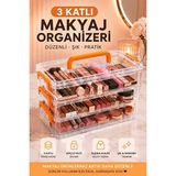 Velmora 3 Katlı Çok Amaçlı Makyaj ve Kozmetik Saklama Kutusu | Makyaj & Takı Organizeri