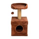 Velmora 39X39X72CM Kedi Oyun Evi ve Tırmalama Platformu - Eğlence Dolu | Kedi Tırmalaması