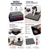 Velmora Çift Katmanlı Kedi Kumu Temizleme Paspası Kaymaz Tabanlı 60X40 cm | Kedi Tırmalaması
