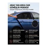 Velmora Cıtroen C-Elysee Uyumlu Yan Cam Güneşlikleri 2'li Set | Oto Güneşlik Perde