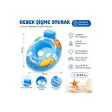 Velmora Çocuk Bebek Deniz Simidi: Oturaklı ve Tutacaklı, 0-3 Yaş Güvenli Kullanım | Deniz Malzemesi