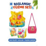 Velmora Çocuklar Için Yüzme Yardımcı Seti, Taşıma Çantası ve Güvenlik Ekipmanı | Deniz Malzemesi