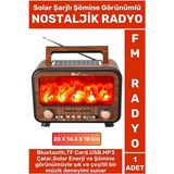 Velmora Dekoratif Solar Şarjlı ve Bluetooth Hoparlör | Nostaljik Radyo