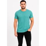 Velmora Fashion Erkek Basic Tişört Bisiklet Yaka Kısa Kol Günlük Yazlık Slim Fit T-Shirt - Su Yeşili
