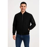 Velmora Fashion Erkek Bomber Mont Cepli Kapitone Astarlı Kolu Fermuarlı Su Itici Ceket - Siyah - XS - Siyah