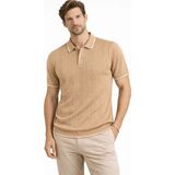 Velmora Fashion Erkek Polo Yaka Düğmeli Triko Tişört Yazlık Dokuma Regular Fit T-Shirt - Kahverengi