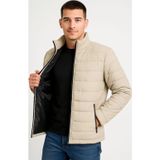 Velmora Fashion Velmora Premium Erkek Bomber Mont Ceket – Su İtici Kumaş, Kapitone Astarlı, Fermuarlı, Kışlık - Bej