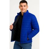 Velmora Fashion Velmora Premium Erkek Bomber Mont Ceket – Su İtici Kumaş, Kapitone Astarlı, Fermuarlı, Kışlık - Saks