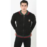 Velmora Fashion Velmora Premium Erkek Tam Fermuarlı Triko Hırka - Siyah