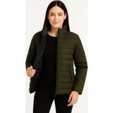 Velmora Fashion Velmora Premium Kadın Bomber Mont Ceket – Su İtici Kumaş, Kapitone Astarlı, Fermuarlı, Kışlık - Haki