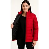 Velmora Fashion Velmora Premium Kadın Bomber Mont Ceket – Su İtici Kumaş, Kapitone Astarlı, Fermuarlı, Kışlık - Kırm