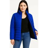 Velmora Fashion Velmora Premium Kadın Bomber Mont Ceket – Su İtici Kumaş, Kapitone Astarlı, Fermuarlı, Kışlık - Saks