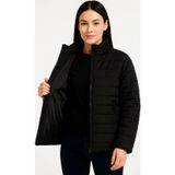 Velmora Fashion Velmora Premium Kadın Bomber Mont Ceket – Su İtici Kumaş, Kapitone Astarlı, Fermuarlı, Kışlık - Siya