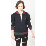 Velmora Fashion Velmora Premium Kadın Tam Fermuarlı Triko Hırka - Lacivert
