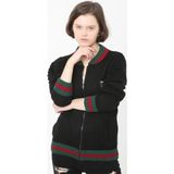 Velmora Fashion Velmora Premium Kadın Tam Fermuarlı Triko Hırka - Siyah