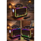Velmora Güneş Enerjili Radyo ve Müzik Çalar, Rgb LED ile Eğlence ve Tasarruf | Nostaljik Radyo