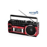 Velmora Klasik Kırmızı-Siyah Kaset Çalar ile Retro Müzik Keyfi | Nostaljik Radyo