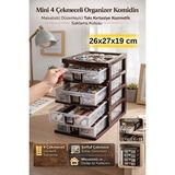 Velmora Mini 4 Çekmeceli Takı ve Kozmetik Saklama Kutusu | Makyaj & Takı Organizeri