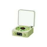 Velmora Mini Nostaljik Plak Görünüm Dekor ve Bluetooth Müzik Saatı | Nostaljik Radyo