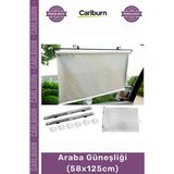 Velmora Otomatik Makara Yan ve Arka Cam Güneş Koruyucu, Siyah | Oto Güneşlik Perde