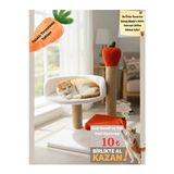 Velmora Peluş Havuç Desenli Kedi Tırmalama ve Yatak, Modern ve Konforlu Tasarım | Kedi Tırmalaması