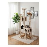Velmora Şık Rezidans Kedi Oyun Evi ve Tırmalama Platformu | Kedi Tırmalaması