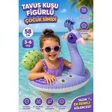 Velmora Tavus Kuşu Figürlü Çocuk Şişme Havuz Simidi - 3-6 Yaş Güvenli Yüzme Keyfi | Kolluk & Simit