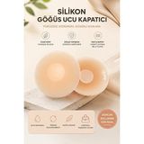 Velmora Ten Rengi Mini Silikon Göğüs Ucu Kapatıcı Ped Çift | Iç Giyim Aksesuarı