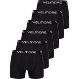 Velmore 6’lı Kutu Premium Erkek Boxer | Likralı ve Pamuklu Iç Giyim - 2XL - Siyah