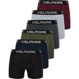 Velmore 6’lı Kutu Premium Erkek Boxer | Likralı ve Pamuklu Iç Giyim - XL - Mix